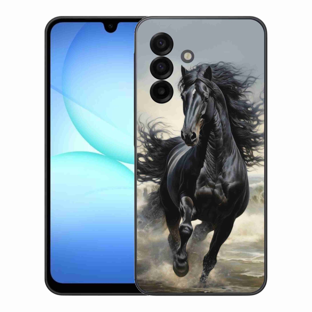 Gélový kryt mmCase na Samsung Galaxy A17 4G/5G - bežiaci čierny kôň