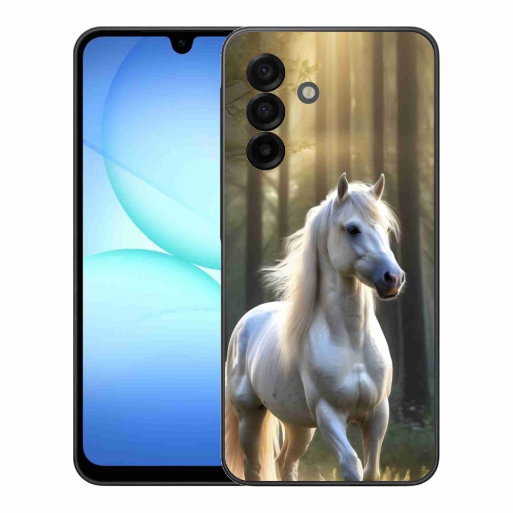 Gélový kryt mmCase na Samsung Galaxy A17 4G/5G - biely kôň 3