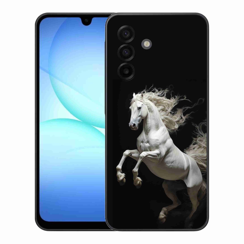 Gélový kryt mmCase na Samsung Galaxy A17 4G/5G - biely kôň 4