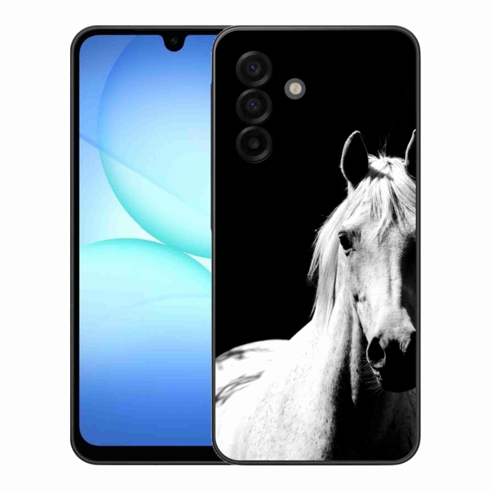 Gélový kryt mmCase na Samsung Galaxy A17 4G/5G - biely kôň 5