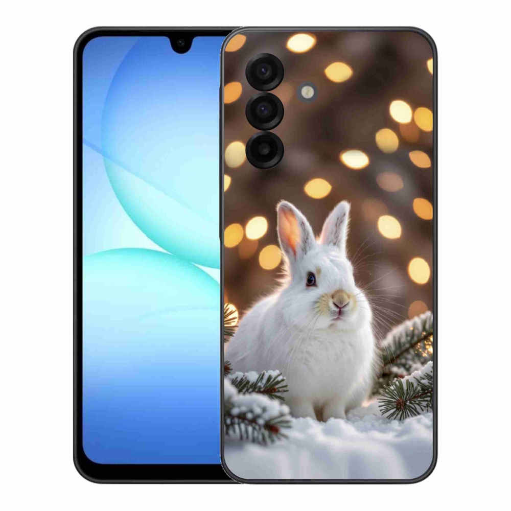 Gélový kryt mmCase na Samsung Galaxy A17 4G/5G - biely zajac