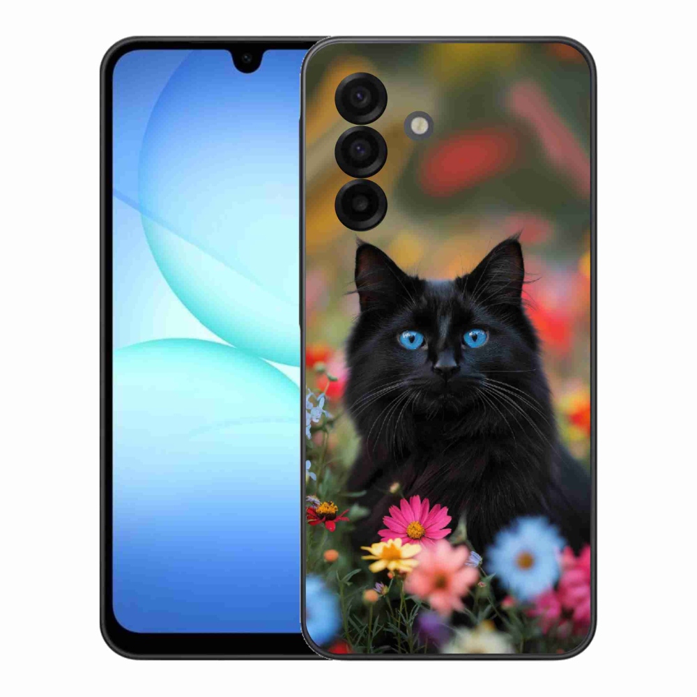 Gélový kryt mmCase na Samsung Galaxy A17 4G/5G - čierne mačiatko 4