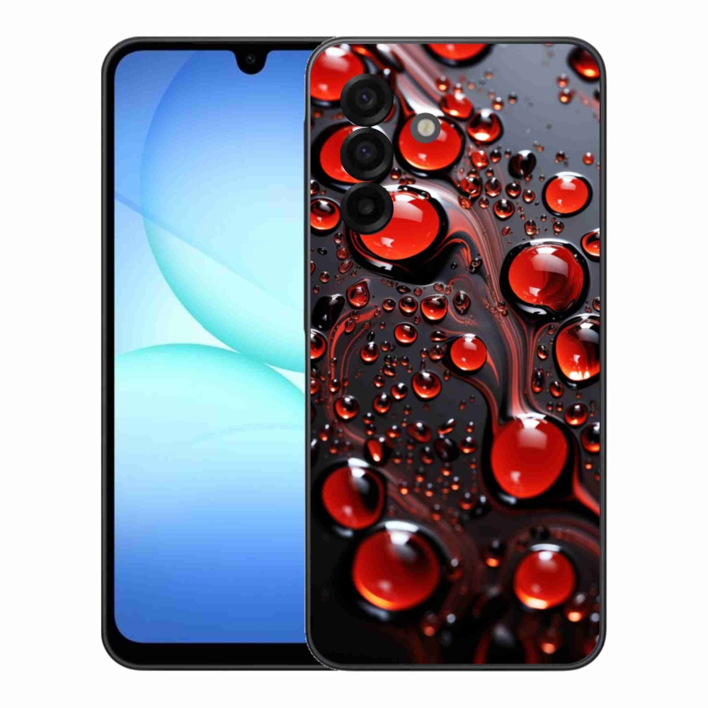 Gélový kryt mmCase na Samsung Galaxy A17 4G/5G - červené kvapky 2