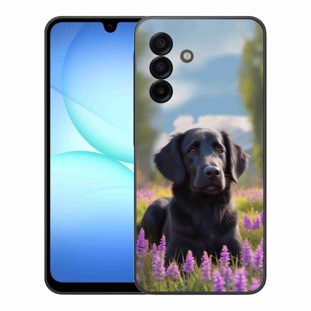 Gélový kryt mmCase na Samsung Galaxy A17 4G/5G - elegantný čierny retriever