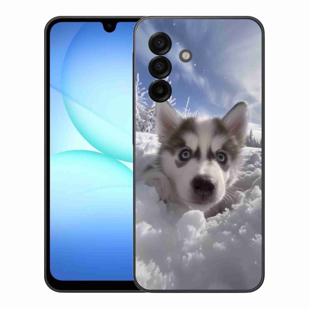 Gélový kryt mmCase na Samsung Galaxy A17 4G/5G - husky v snehu