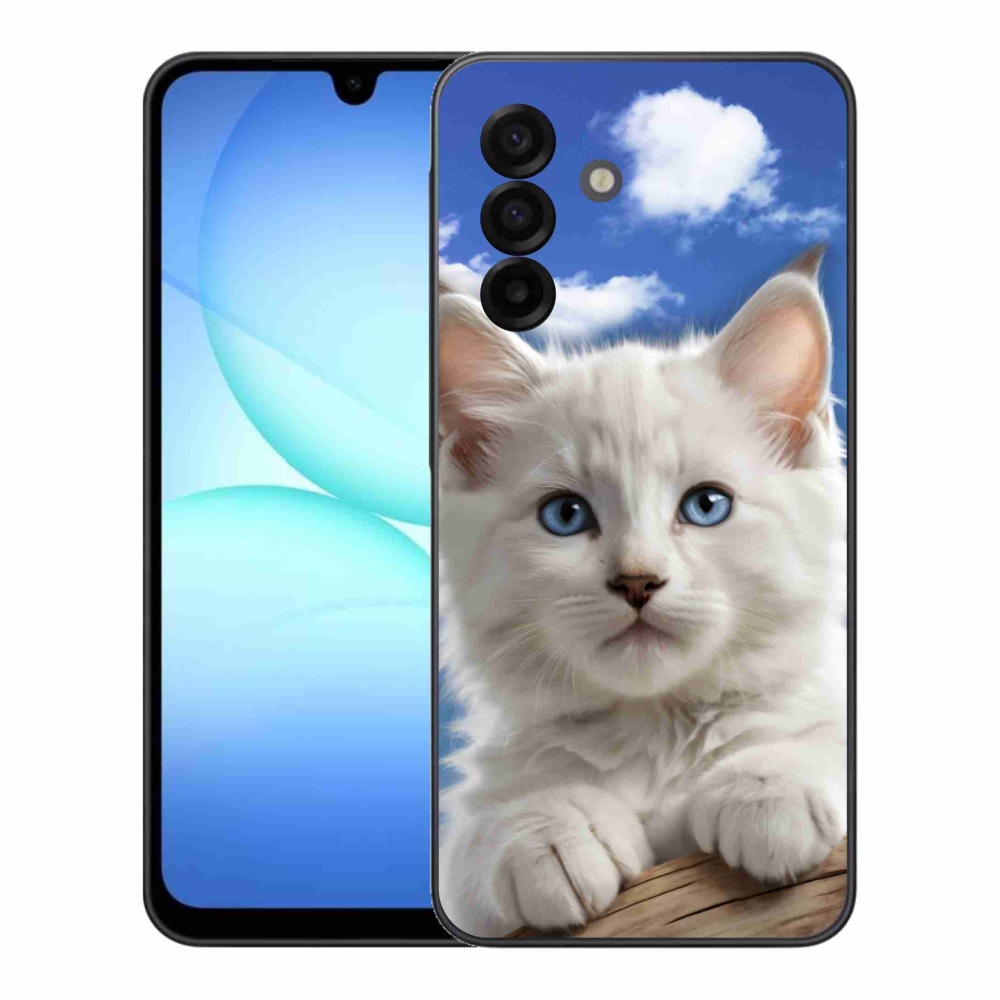 Gélový kryt mmCase na Samsung Galaxy A17 4G/5G - mačiatko a oblaky