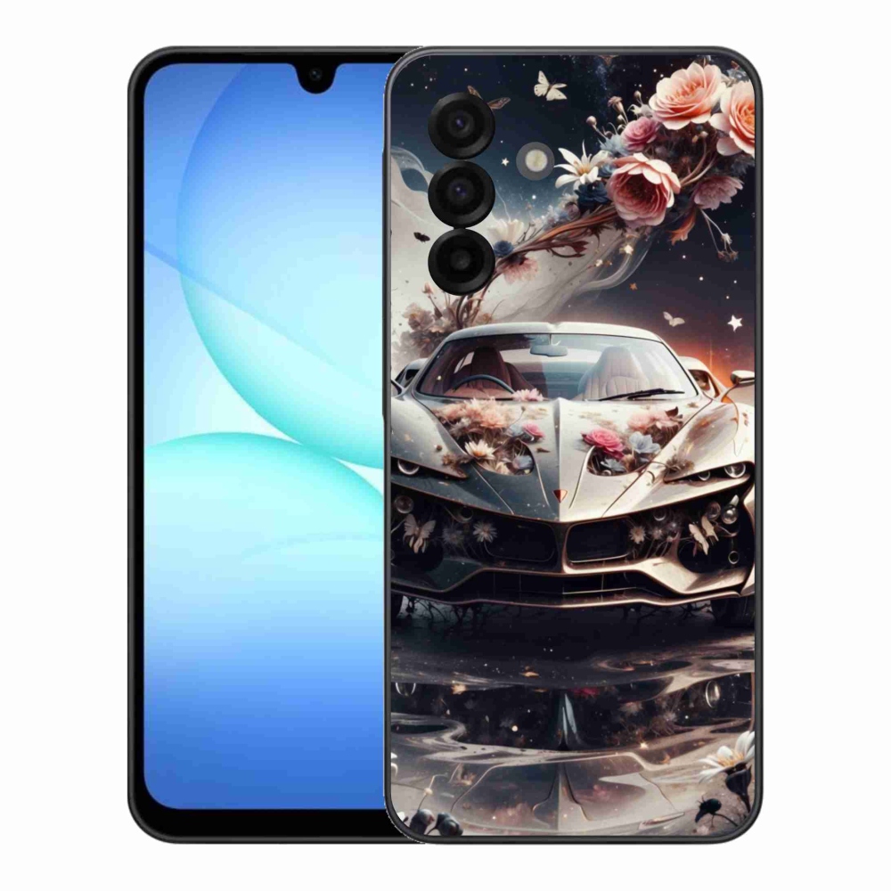 Gélový kryt mmCase na Samsung Galaxy A17 4G/5G - kvetinové športové vozidlo