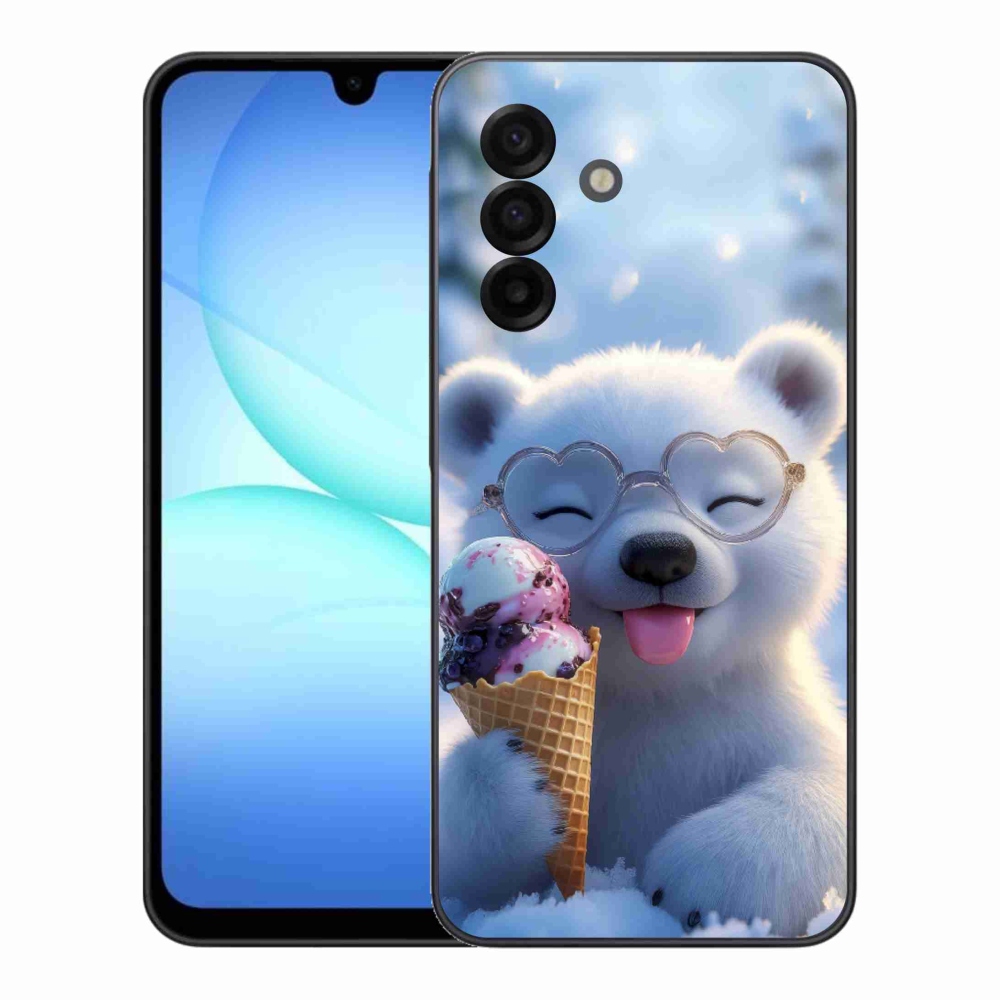 Gélový kryt mmCase na Samsung Galaxy A17 4G/5G - medvedík so zmrzlinou