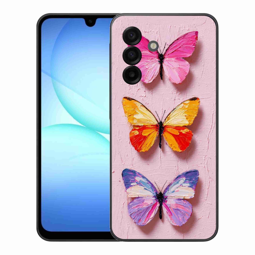 Gélový kryt mmCase na Samsung Galaxy A17 4G/5G - motýlia trojica