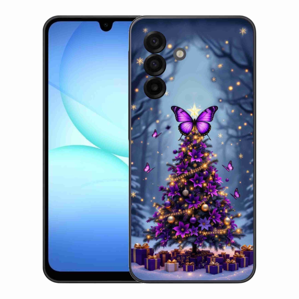 Gélový kryt mmCase na Samsung Galaxy A17 4G/5G - motýlí vianočný stromček