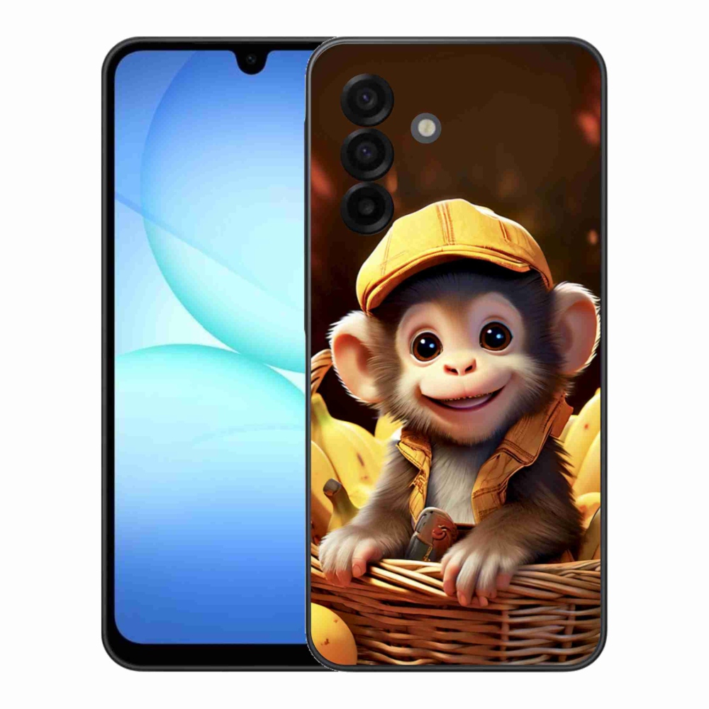 Gélový kryt mmCase na Samsung Galaxy A17 4G/5G - opice v košíku