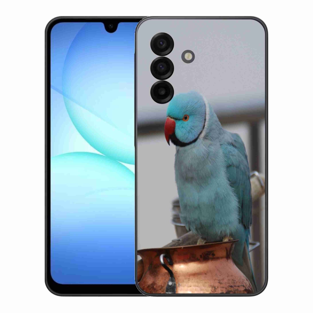 Gélový kryt mmCase na Samsung Galaxy A17 4G/5G - papagáj alexander modrý