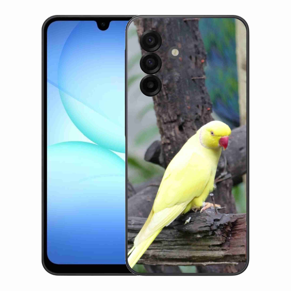 Gélový kryt mmCase na Samsung Galaxy A17 4G/5G - papagáj alexander žltý