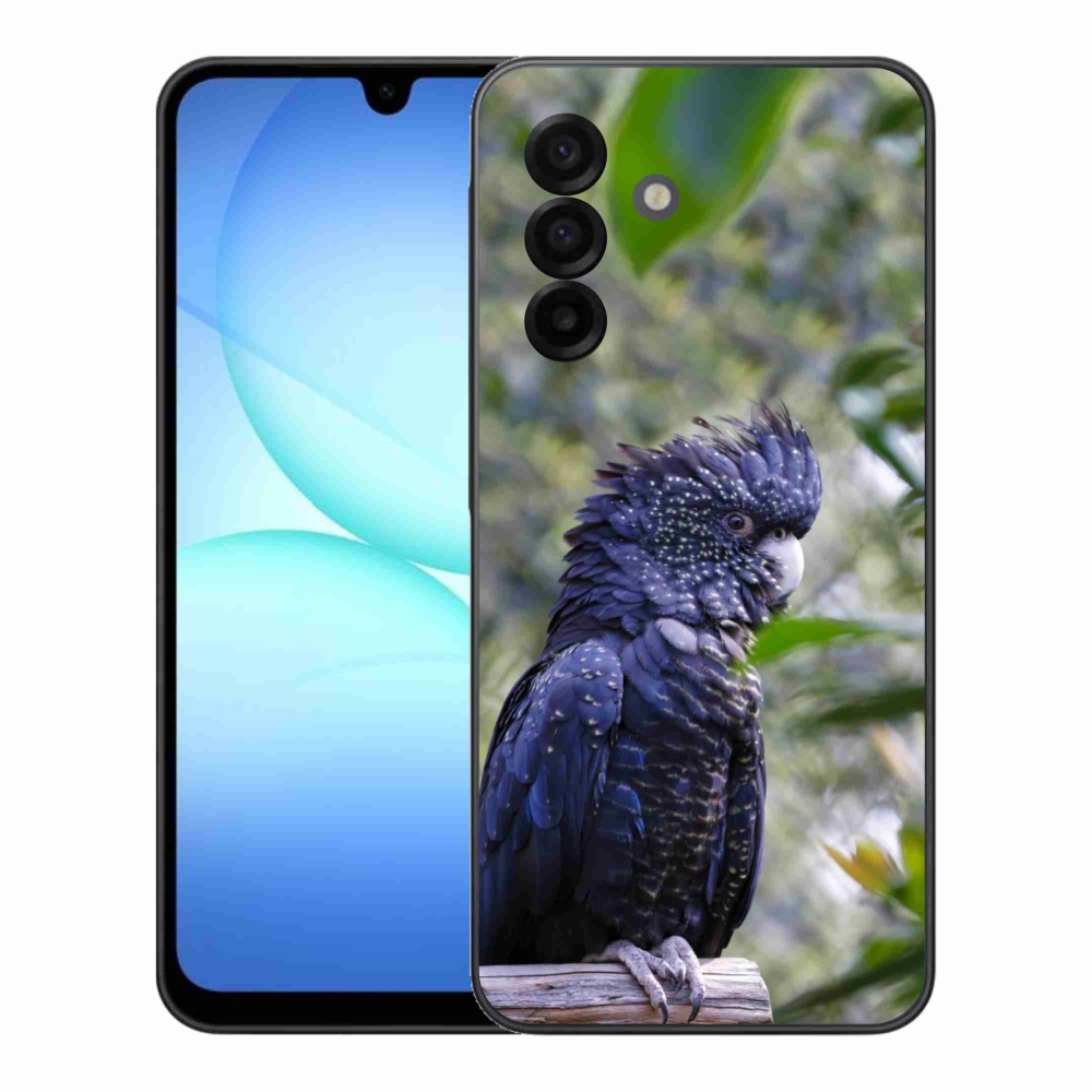 Gélový kryt mmCase na Samsung Galaxy A17 4G/5G - papagáj kakadu čierny