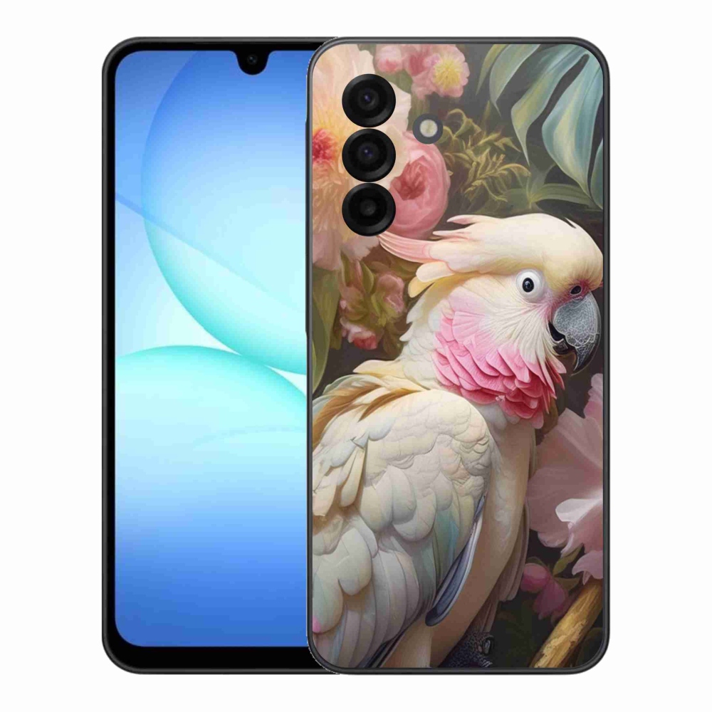 Gélový kryt mmCase na Samsung Galaxy A17 4G/5G - papagáj kakadu ružový 2