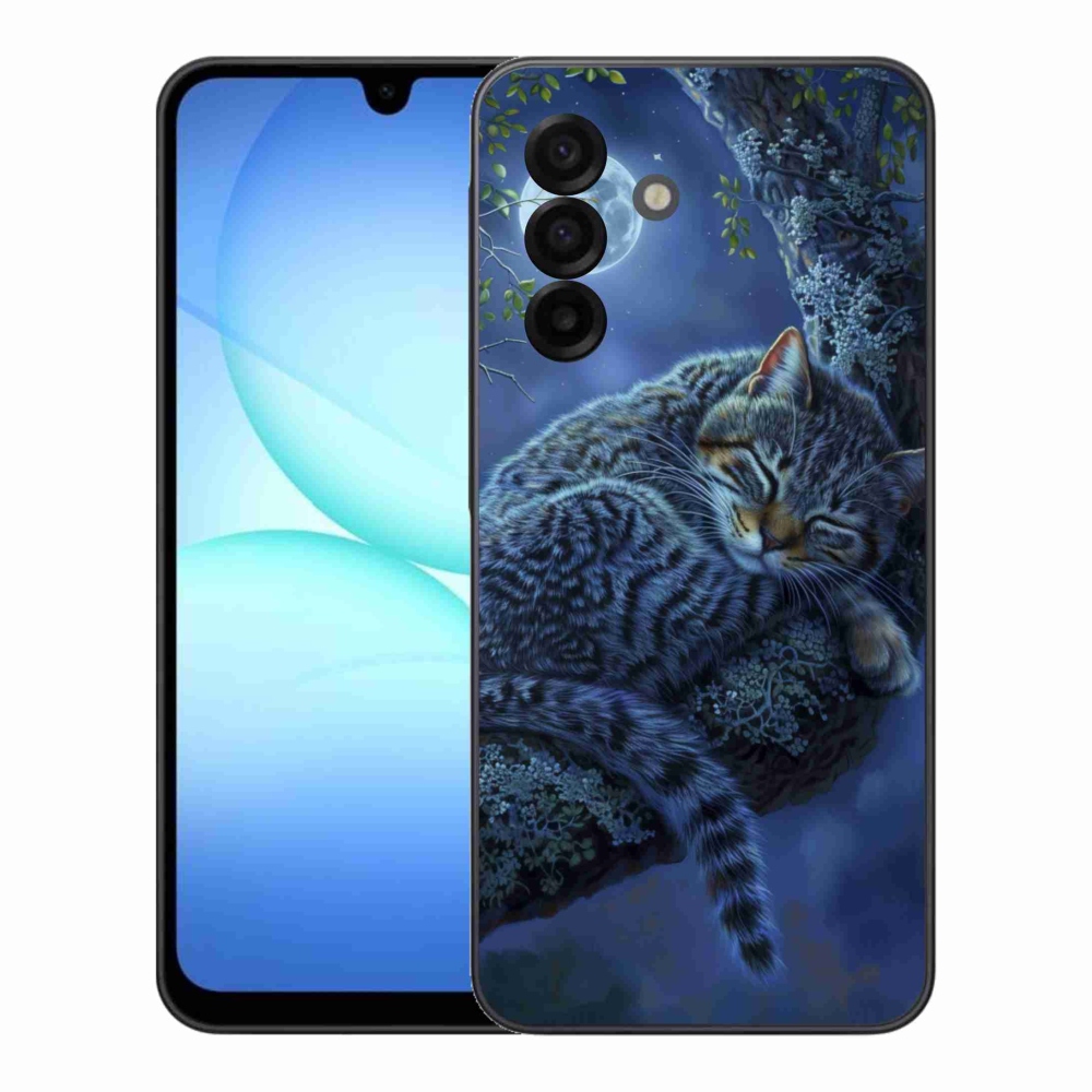 Gélový kryt mmCase na Samsung Galaxy A17 4G/5G - spiaca mačka