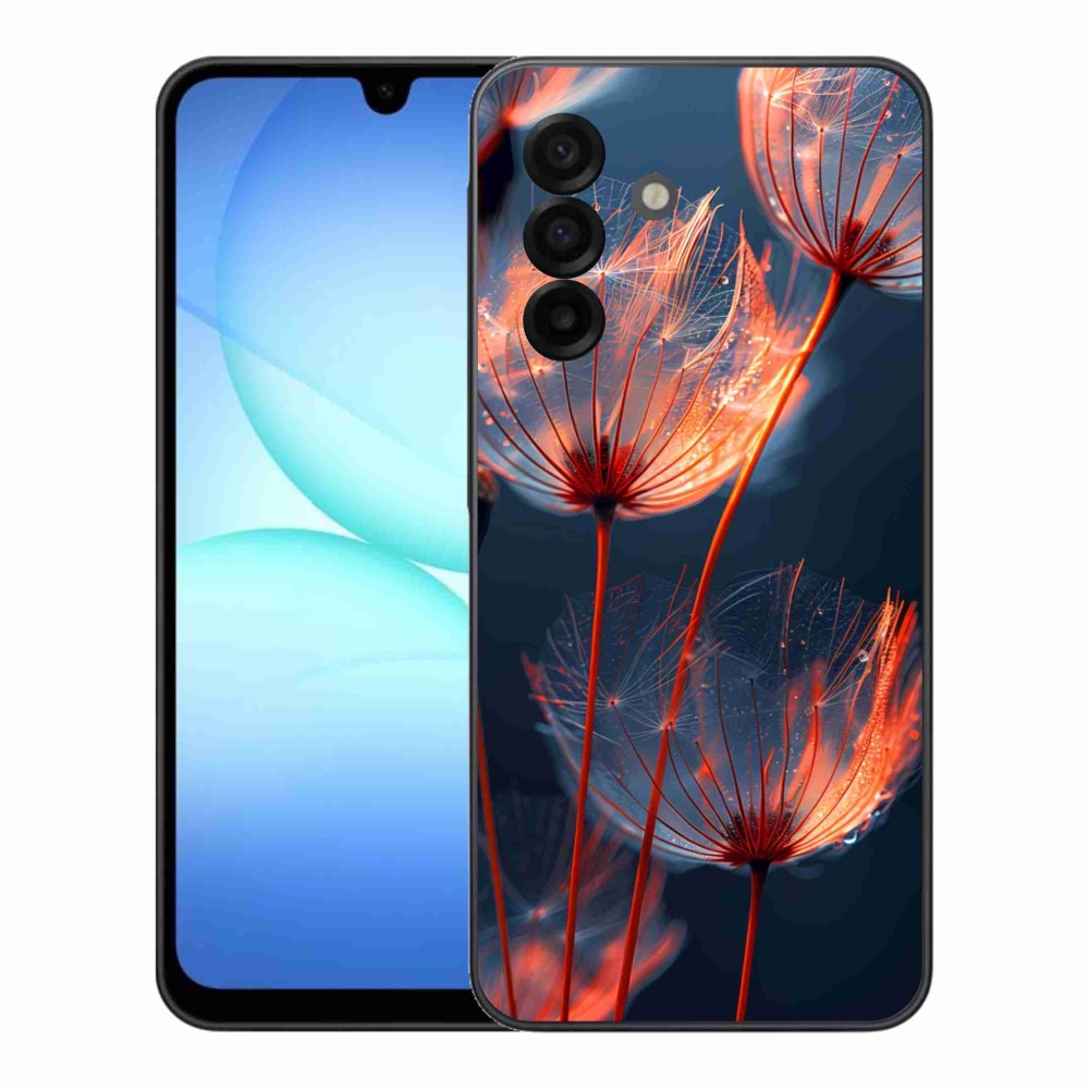 Gélový kryt mmCase na Samsung Galaxy A17 4G/5G - svetielkujúce páperie