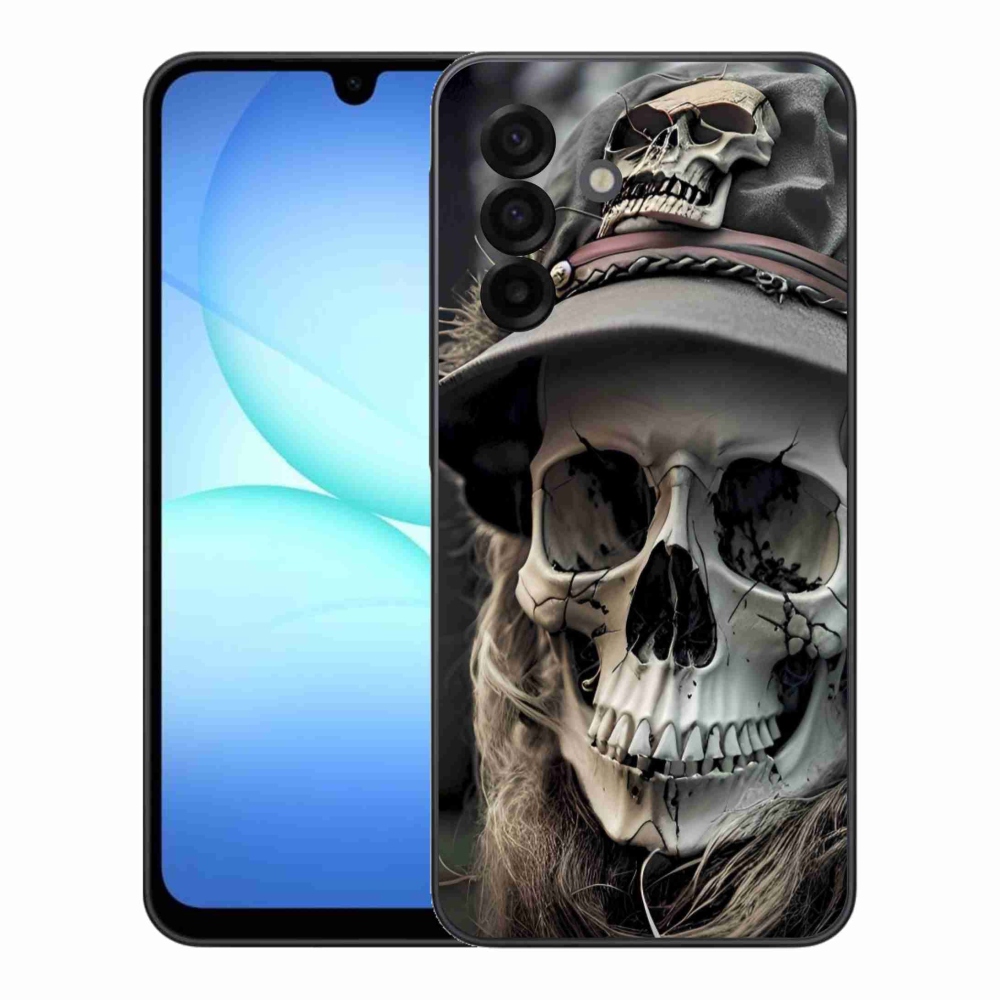 Gélový kryt mmCase na Samsung Galaxy A17 4G/5G - temná lebka