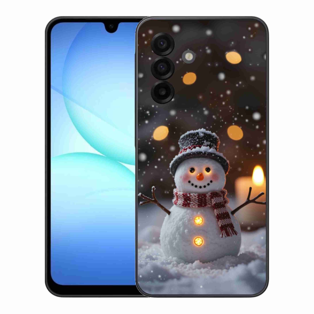 Gélový kryt mmCase na Samsung Galaxy A17 4G/5G - veselý snehuliak