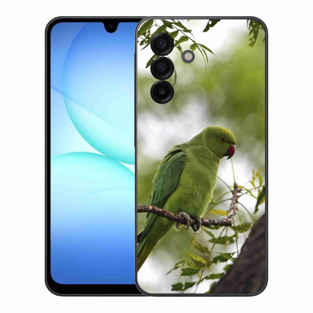 Gélový kryt mmCase na Samsung Galaxy A17 4G/5G - zelený papagáj