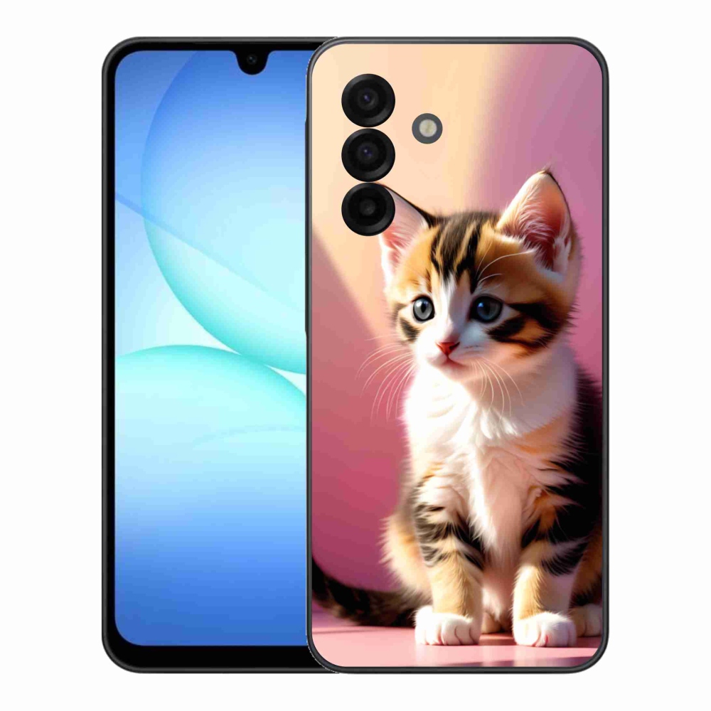 Gélový kryt mmCase na Samsung Galaxy A17 4G/5G - zvedavé mačiatko 2