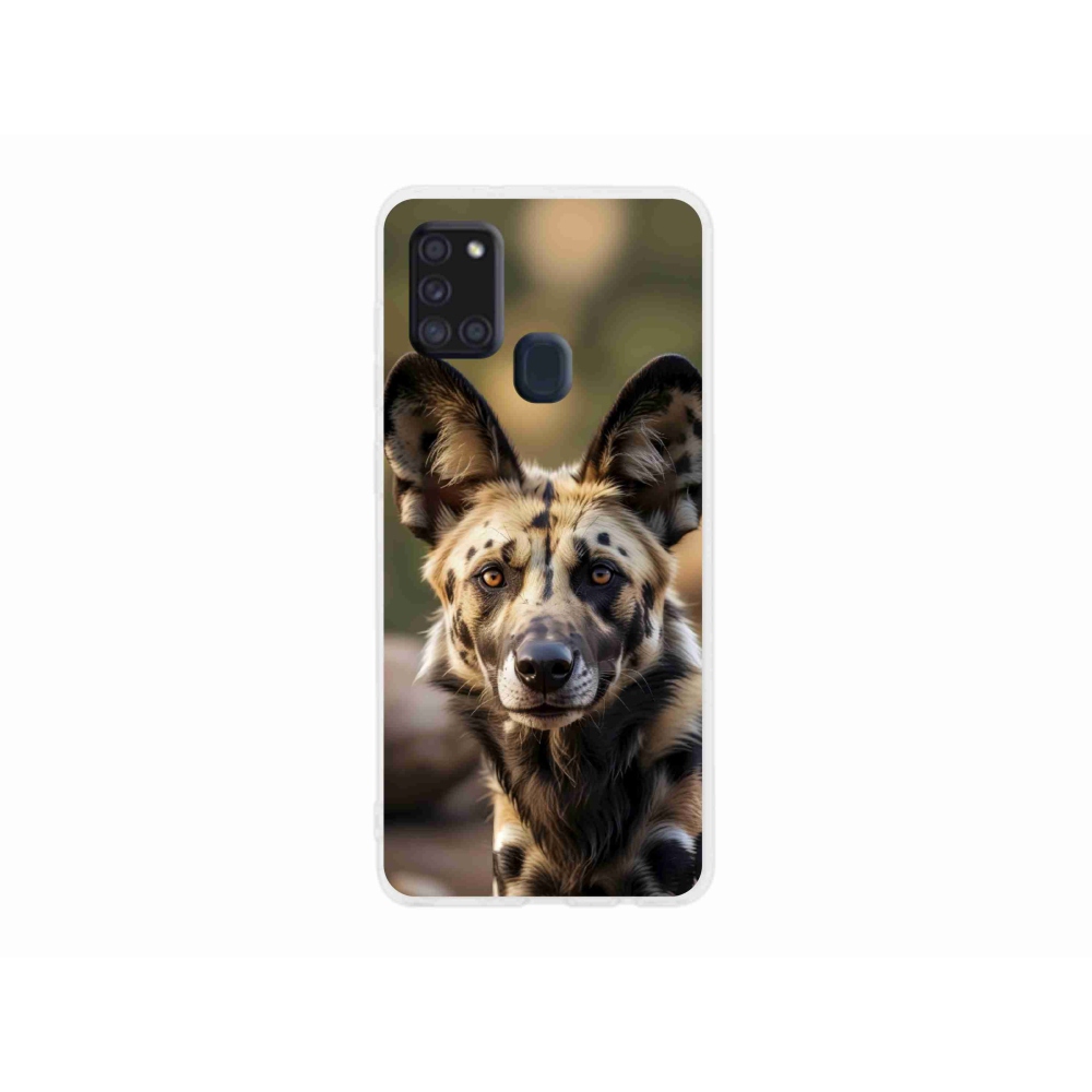 Gélový kryt mmCase Samsung Galaxy A21s - africký divoký pes