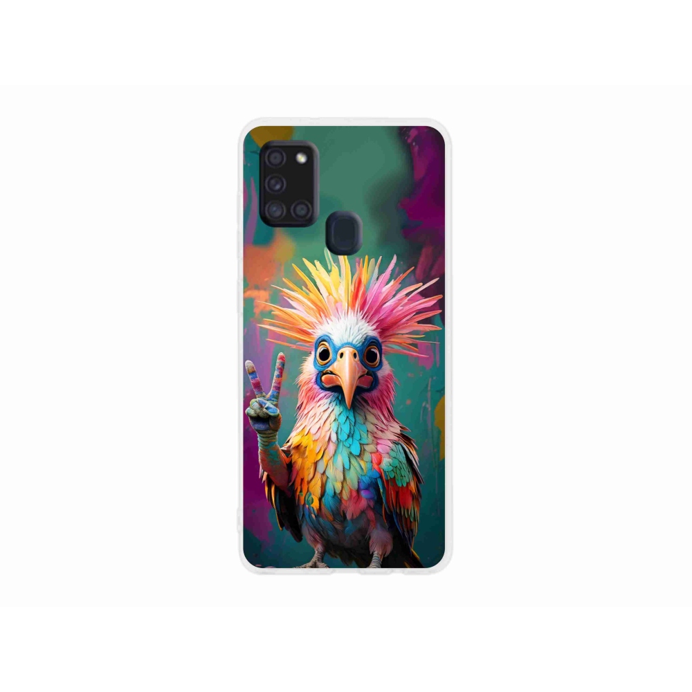 Gélový kryt mmCase na Samsung Galaxy A21s - farebný rebel