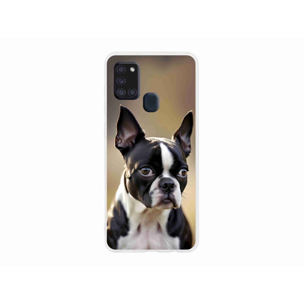 Gélový kryt mmCase na Samsung Galaxy A21s - bostonský teriér