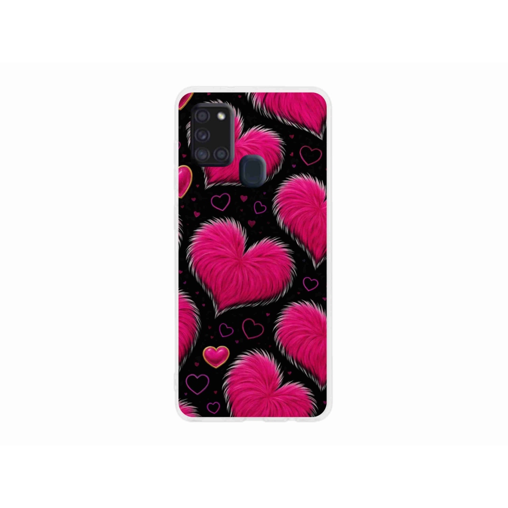 Gélový kryt mmCase na Samsung Galaxy A21s - hebké srdce