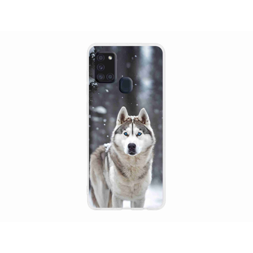 Gélový kryt mmCase na Samsung Galaxy A21s - husky 2
