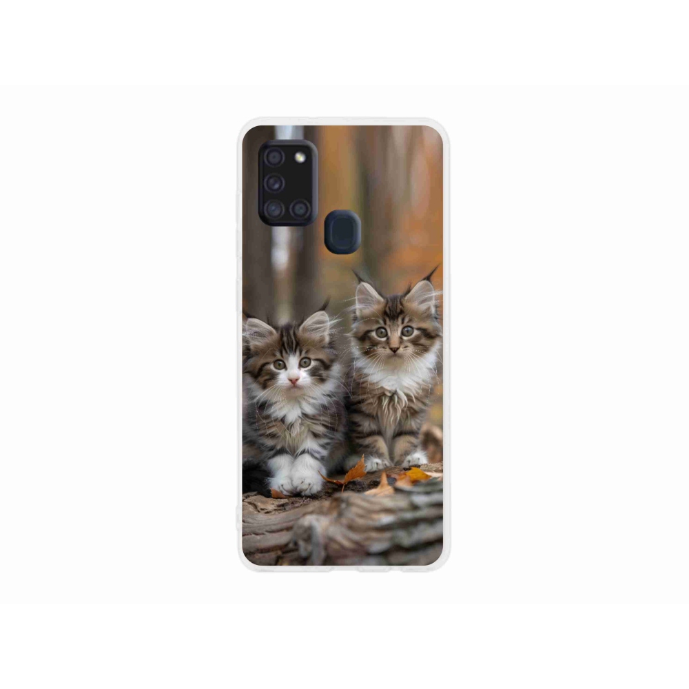 Gélový kryt mmCase na Samsung Galaxy A21s - mačacie duo 3