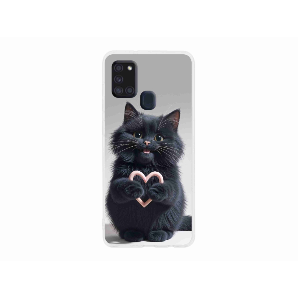 Gélový kryt mmCase na Samsung Galaxy A21s - mačacia láska 3