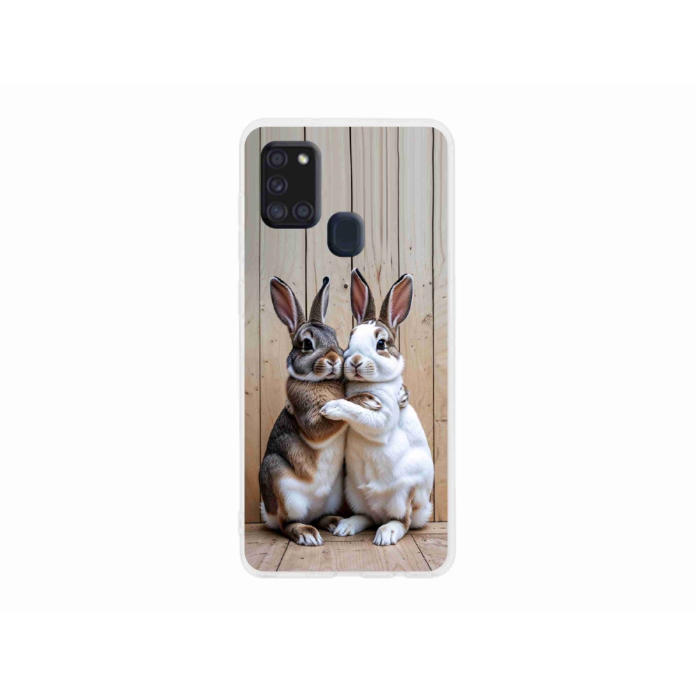 Gélový kryt mmCase na Samsung Galaxy A21s - králičie pár