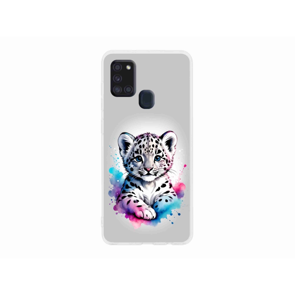 Gélový kryt mmCase na Samsung Galaxy A21s - leopardej mláďa