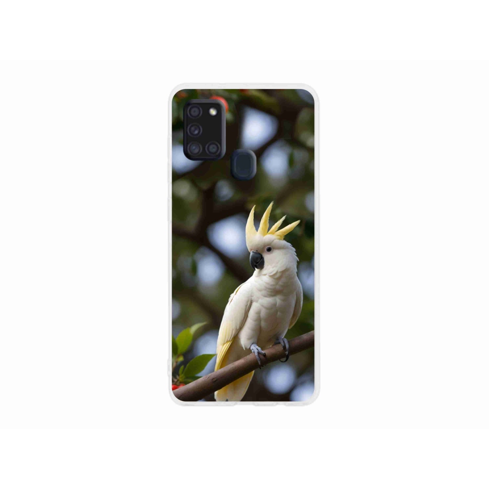 Gélový kryt mmCase na Samsung Galaxy A21s - papagáj kakadu 3