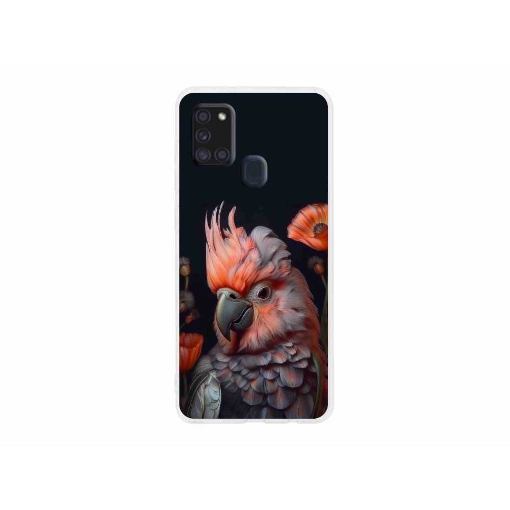 Gélový kryt mmCase na Samsung Galaxy A21s - papagáj kakadu vo farbách