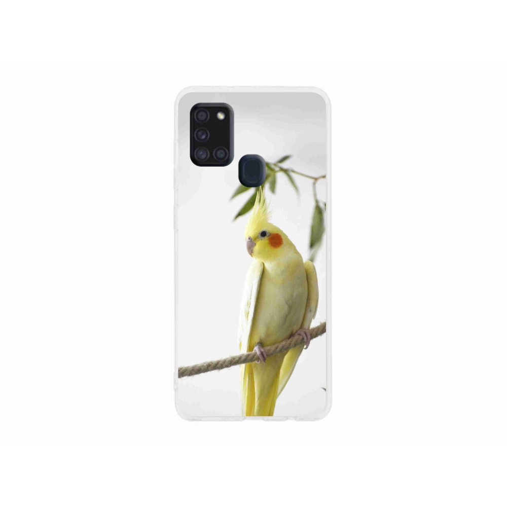Gélový kryt mmCase na Samsung Galaxy A21s - papagáj korela chocholatá