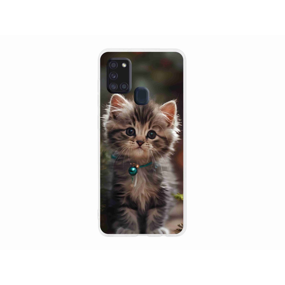Gélový kryt mmCase na Samsung Galaxy A21s - roztomilé mačiatko 11