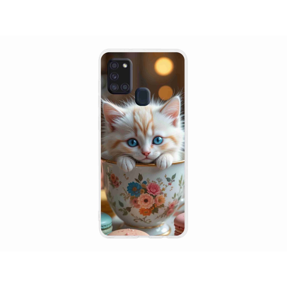 Gélový kryt mmCase na Samsung Galaxy A21s - roztomilé mačiatko 6