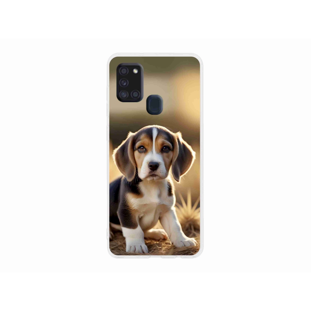 Gélový kryt mmCase na Samsung Galaxy A21s - roztomilý bígl