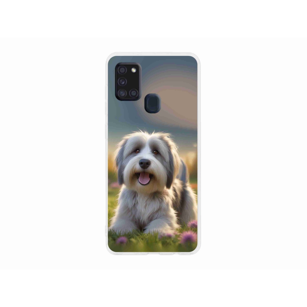 Gélový kryt mmCase na Samsung Galaxy A21s - roztomilý havanský psík