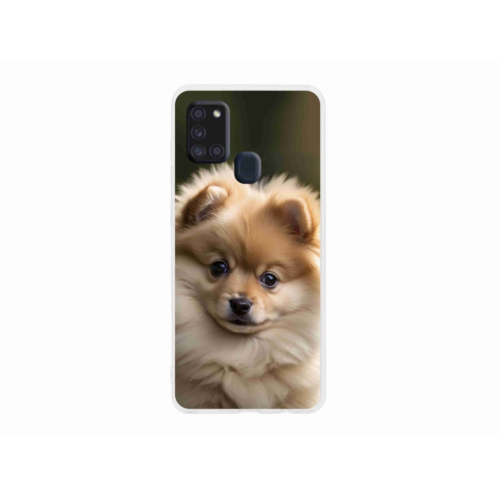 Gélový kryt mmCase na Samsung Galaxy A21s - roztomilý pomeranian 2