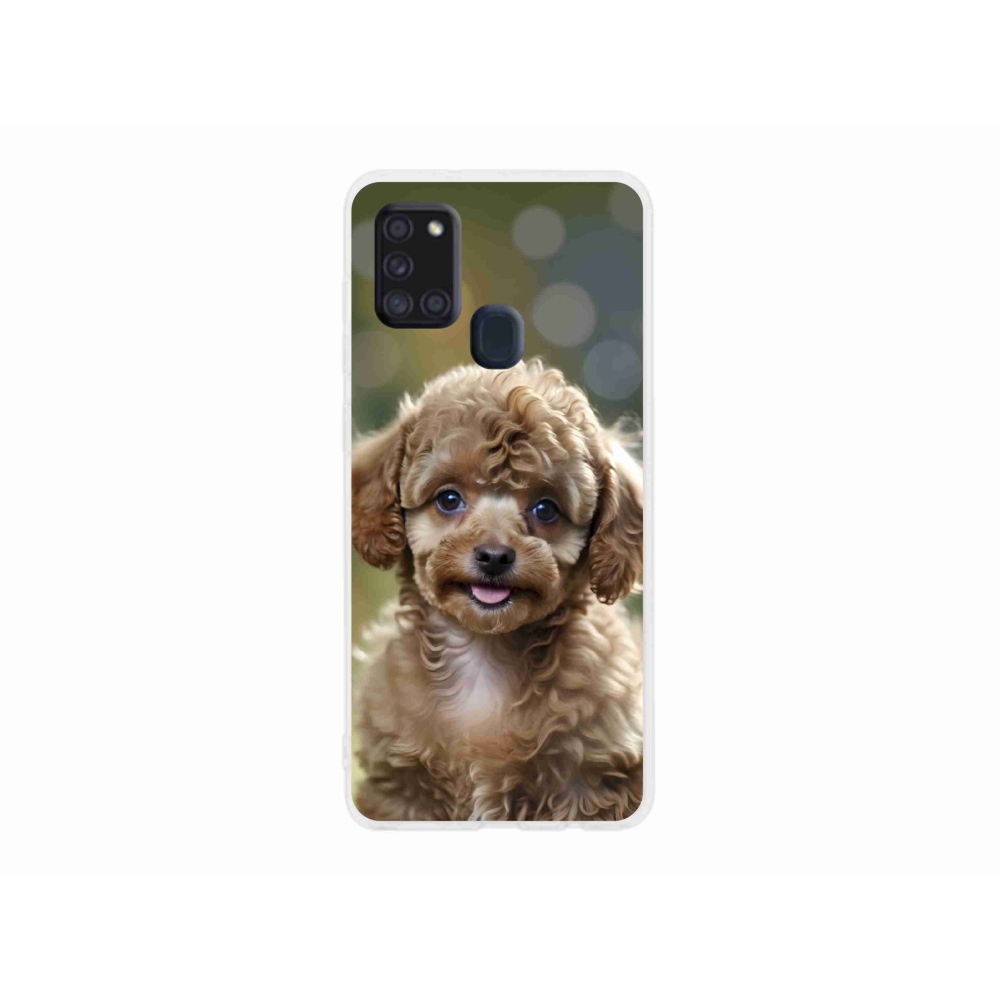 Gélový kryt mmCase na Samsung Galaxy A21s - roztomilý pudel