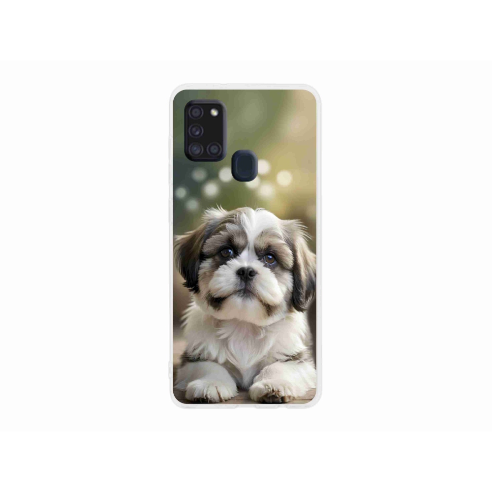 Gélový kryt mmCase na Samsung Galaxy A21s - roztomilý shih-tzu