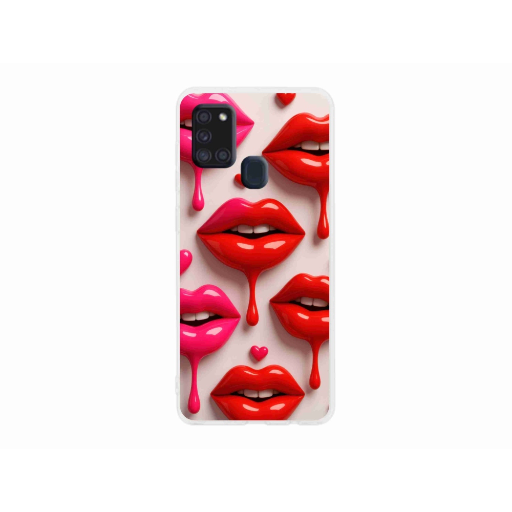 Gélový kryt mmCase na Samsung Galaxy A21s - pery 2