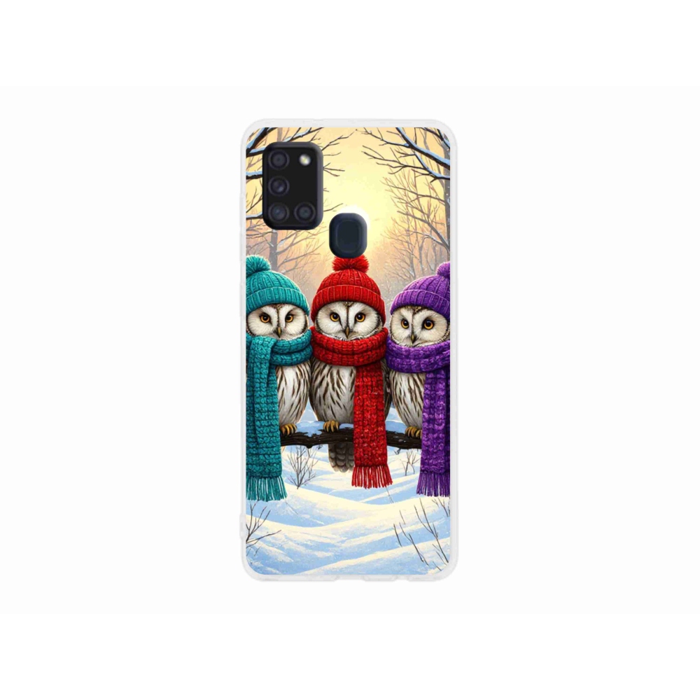 Gélový kryt mmCase na Samsung Galaxy A21s - soví priatelia