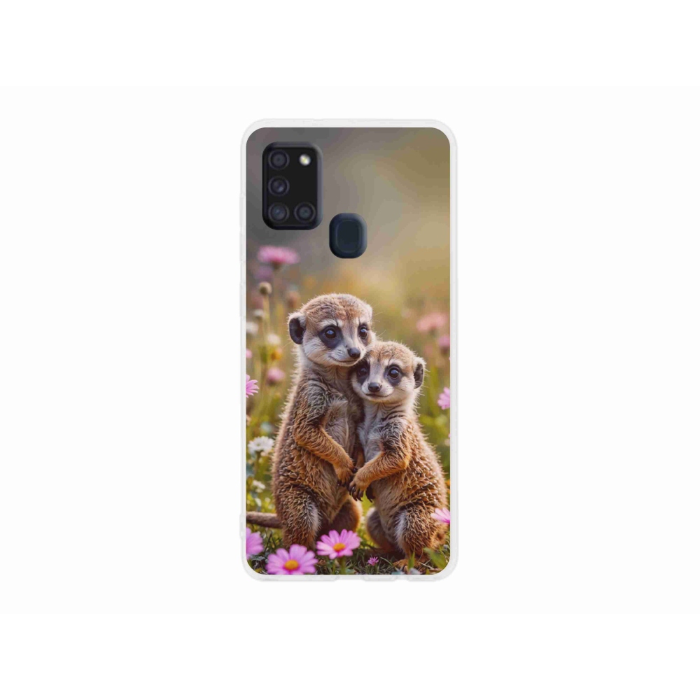 Gélový kryt mmCase na Samsung Galaxy A21s - surikatí duo