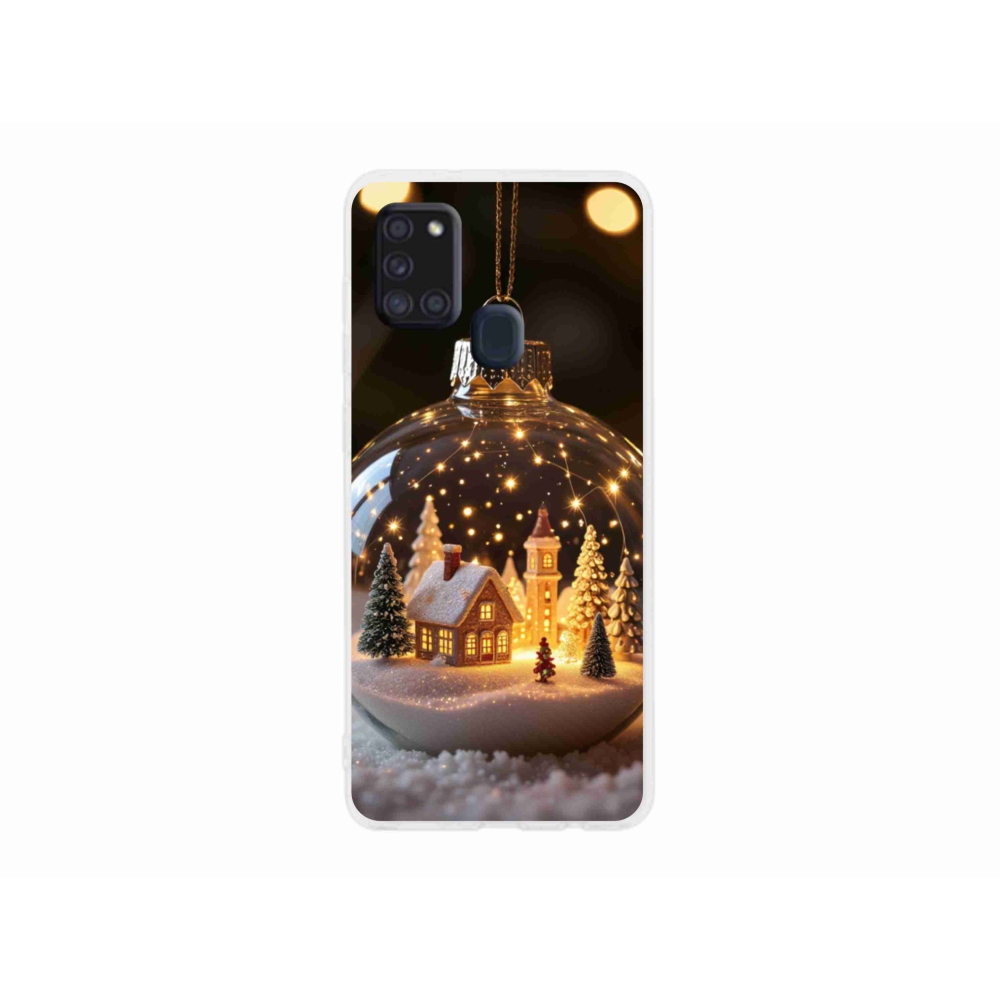 Gélový kryt mmCase na Samsung Galaxy A21s - vianočné gule 3