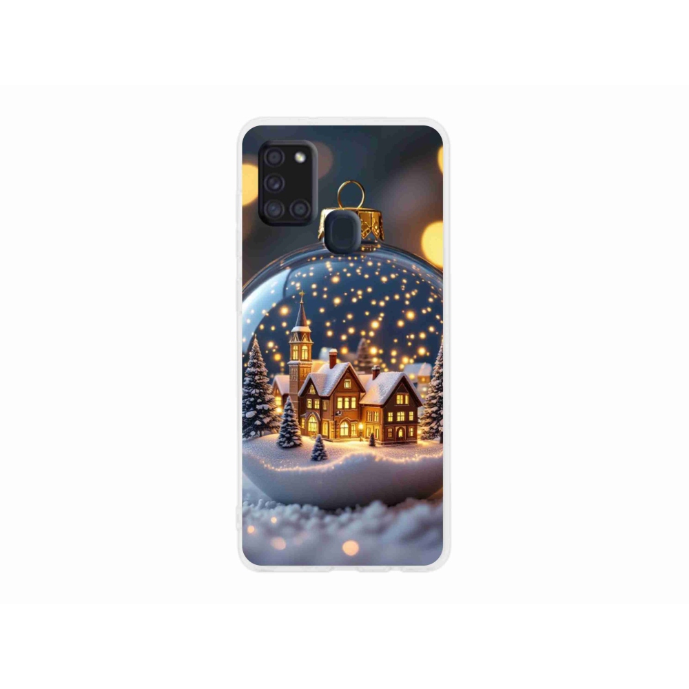Gélový kryt mmCase na Samsung Galaxy A21s - vianočné gule 4