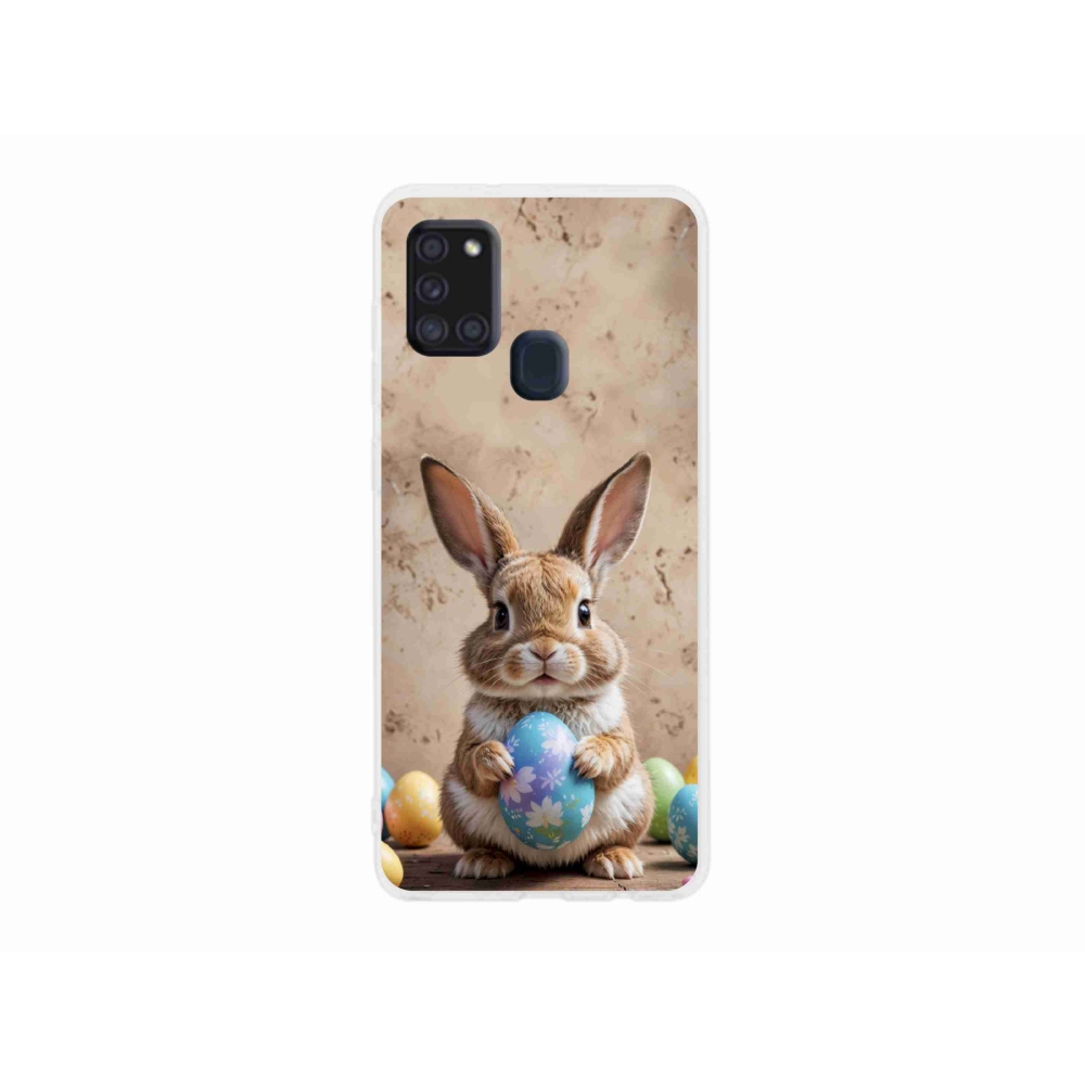 Gélový kryt mmCase na Samsung Galaxy A21s - veľkonočný zajačik
